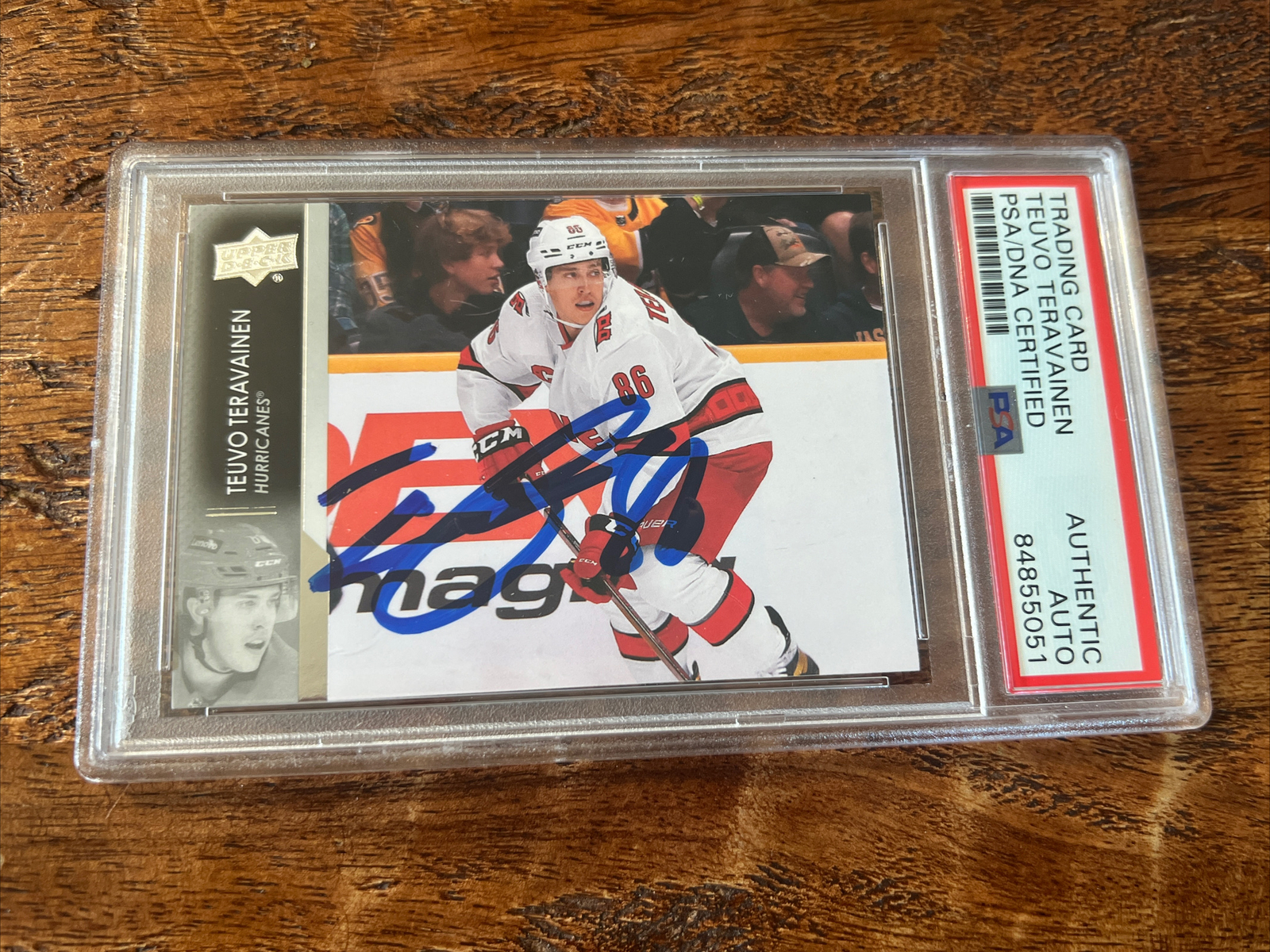 Teuvo Teravainen IP Signed Upper Deck Card Psa Dna Coa Slab Hurricanes