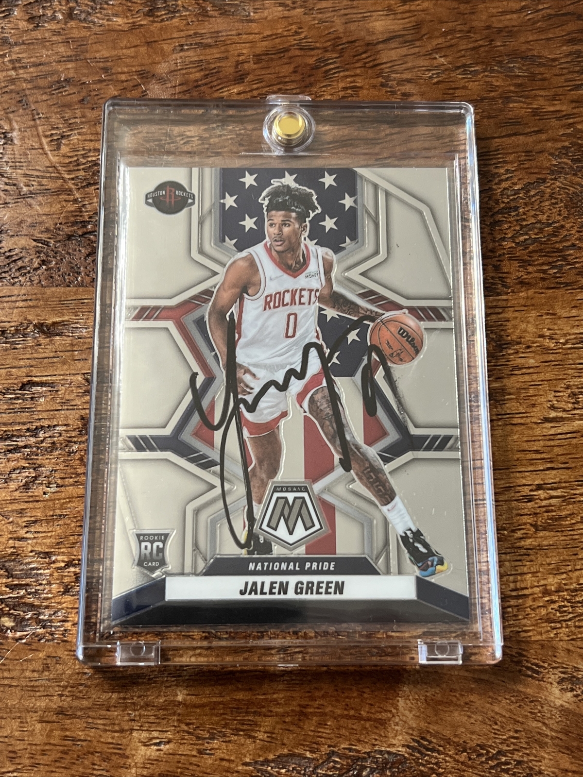 Jalen Green IP Signed Panini Mosaic RC Card Psa Dna Coa Rockets Autographed