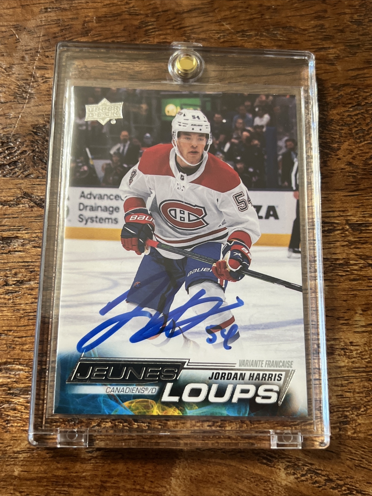 Jordan Harris IP Signed French Young Guns Card Psa Dna Coa Canadiens Autographed