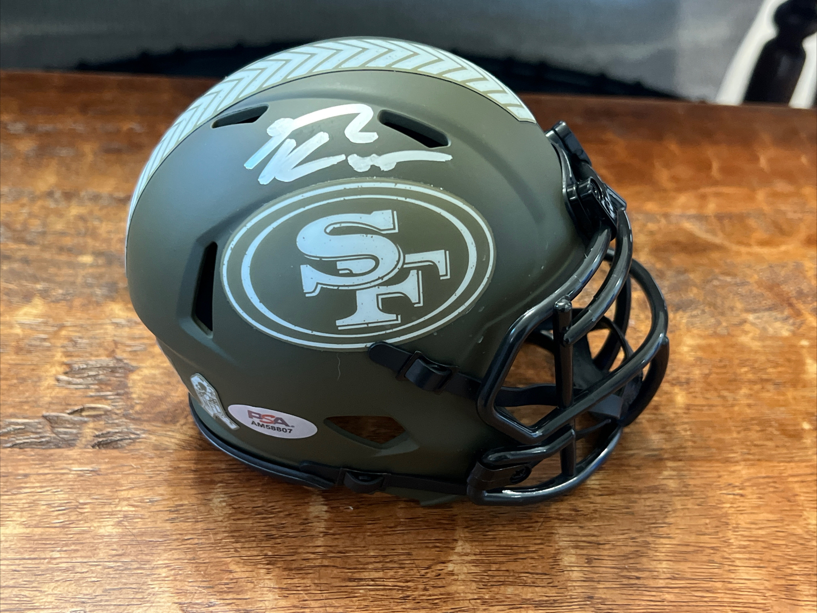 George Kittle Signed 49ers Salute To Service Mini Helmet PSA DNA Coa Autographed