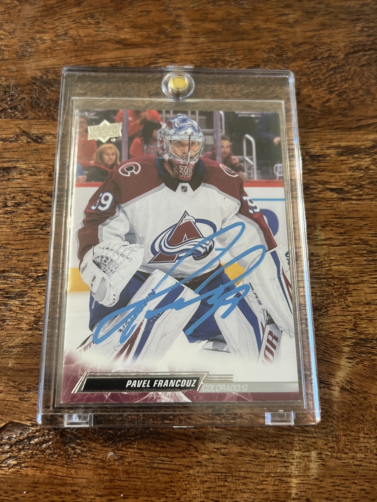 Pavel Francouz IP Signed Upper Deck Card Psa Dna Coa Avalanche Autographed