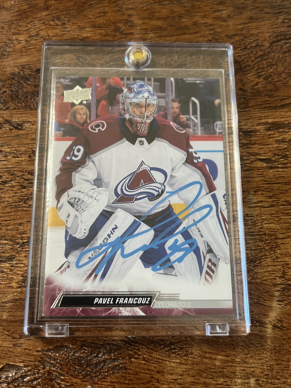 Pavel Francouz IP Signed Upper Deck Card Psa Dna Coa Avalanche Autographed
