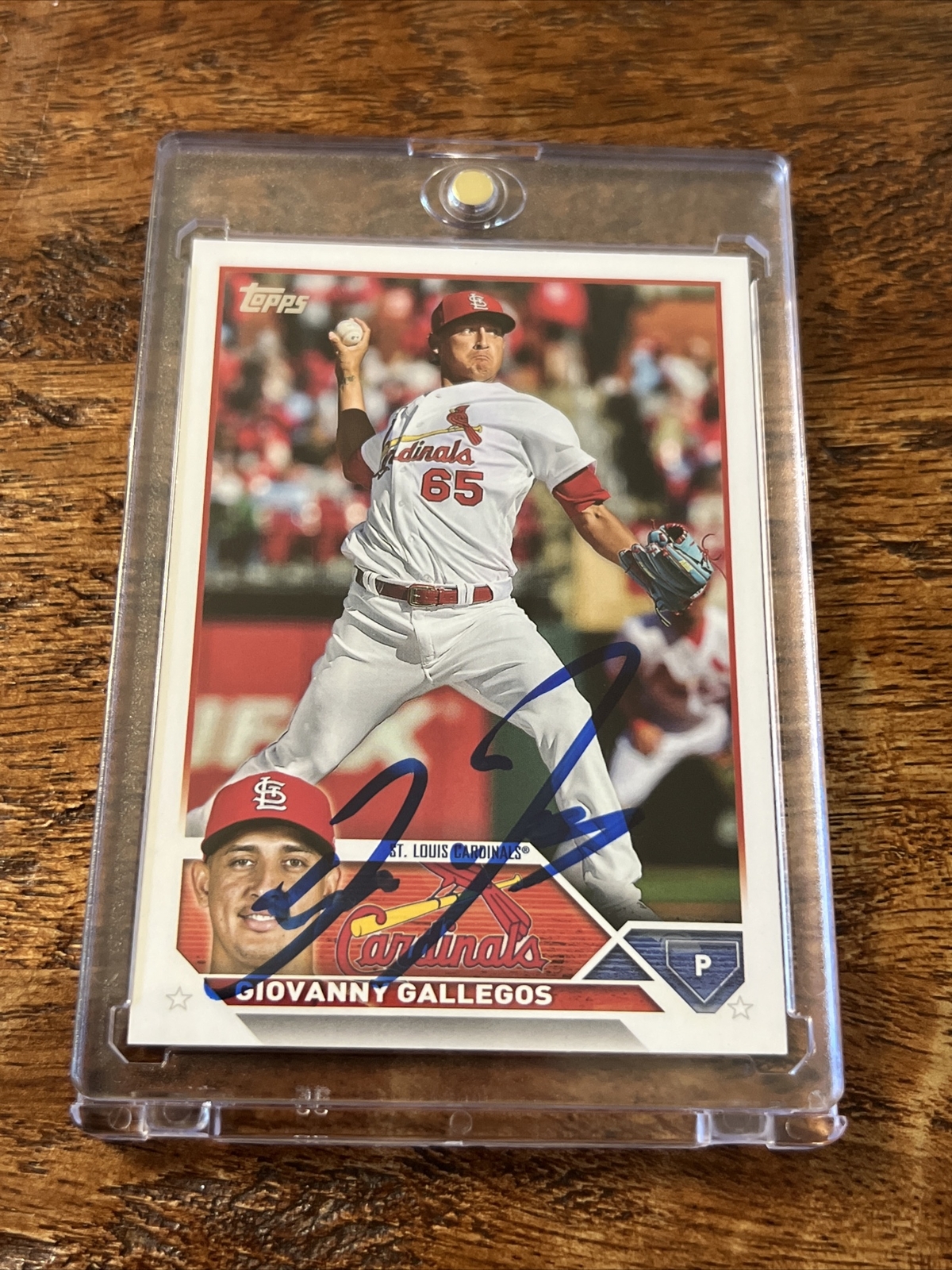 Giovanny Gallegos IP Signed Topps Card Psa Dna Coa Autographed Cardinals