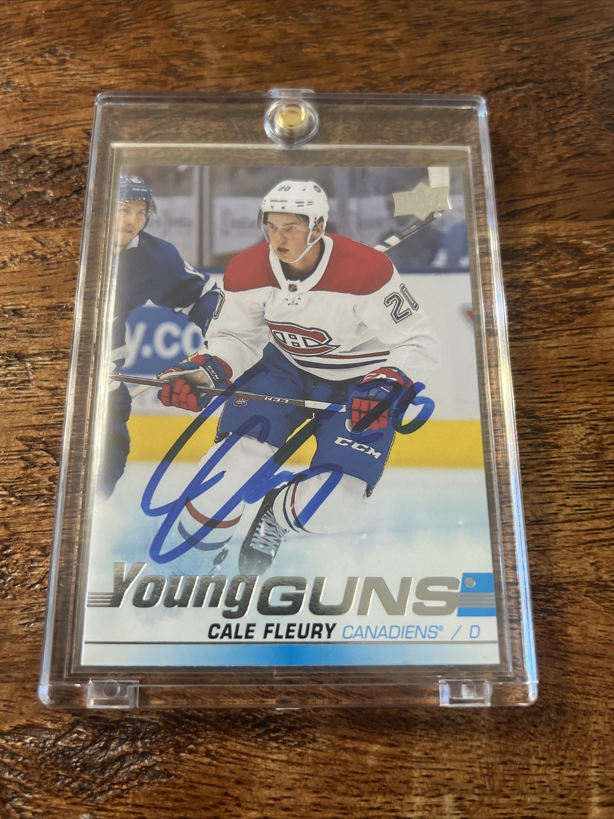 Cale Fleury IP Signed UD Young Guns Card Psa Dna Coa Autographed Canadiens