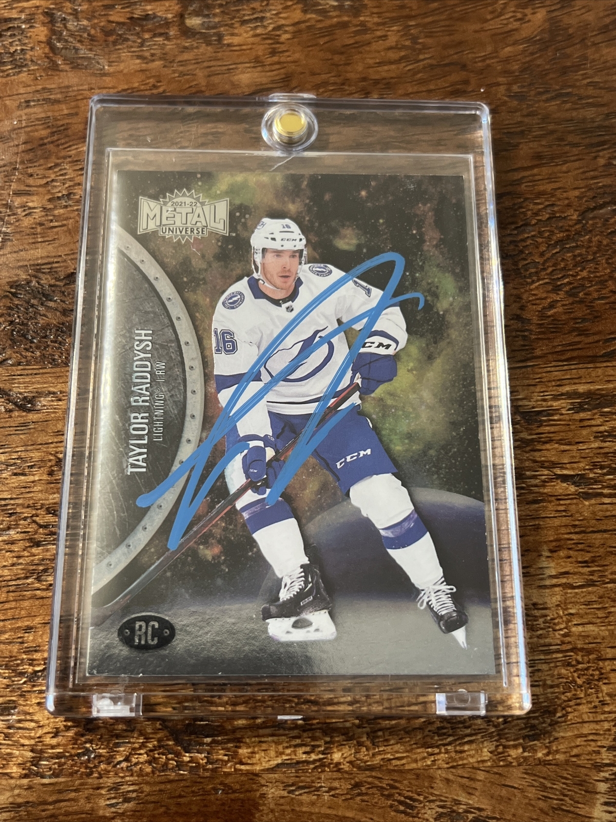 Taylor Raddysh IP Signed Skybox Metal RC Card Psa Dna Coa Lightning Autographed