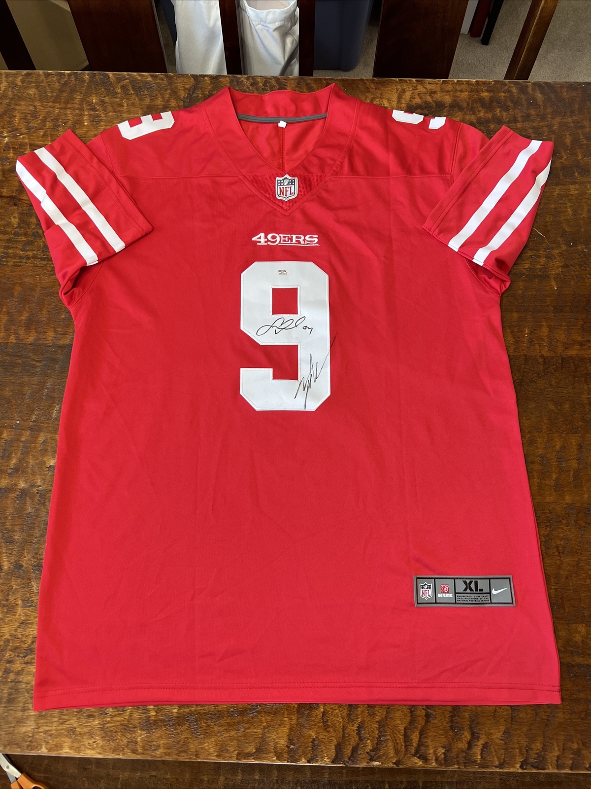 Talanoa Hufanga Fred Warner Signed San Francisco 49ers Jersey PSA DNA Coa
