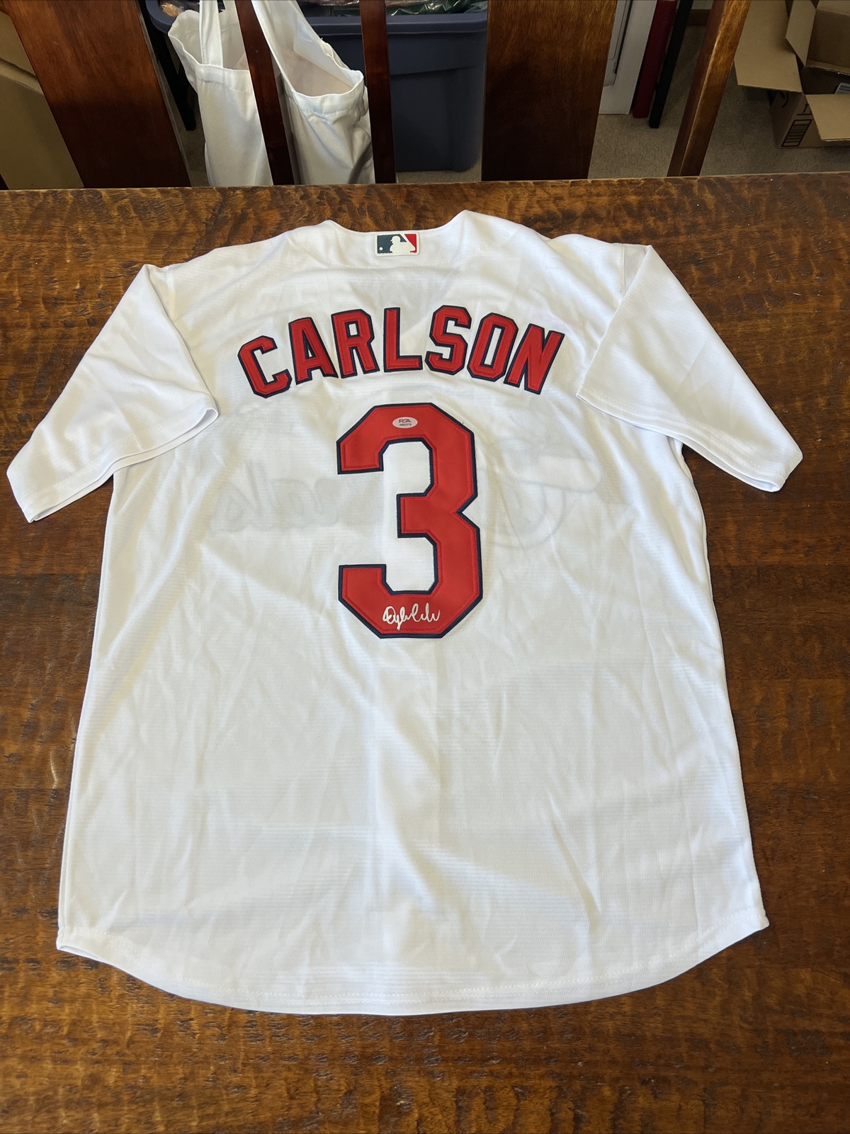 Dylan Carlson Signed St Louis Cardinals Jersey PSA DNA Coa Autographed