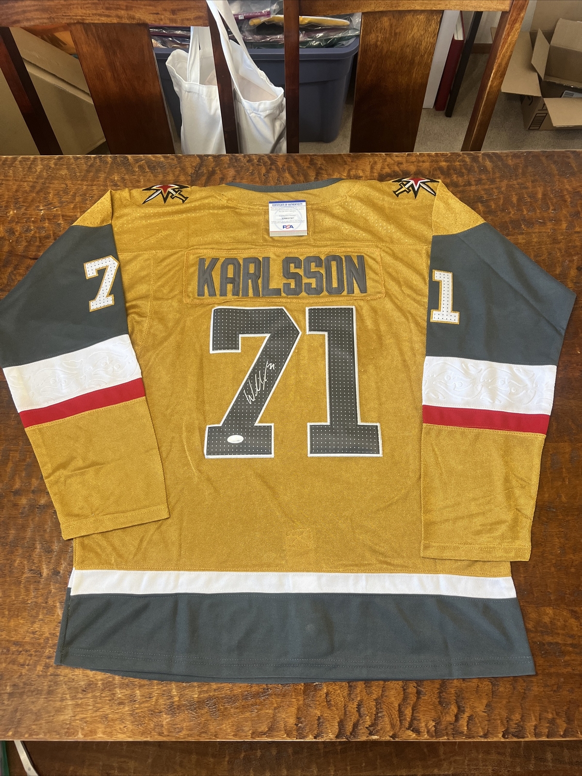William Karlsson Signed Vegas Golden Knights Jersey Psa/Dna Coa Autographed