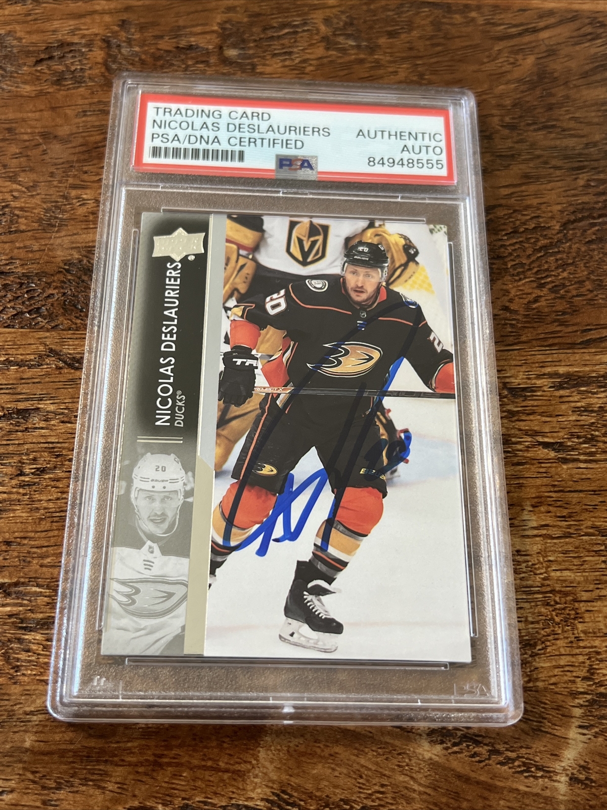 Nicolas Deslauriers IP Signed Upper Deck Card Psa Dna Coa Slab Autographed Ducks
