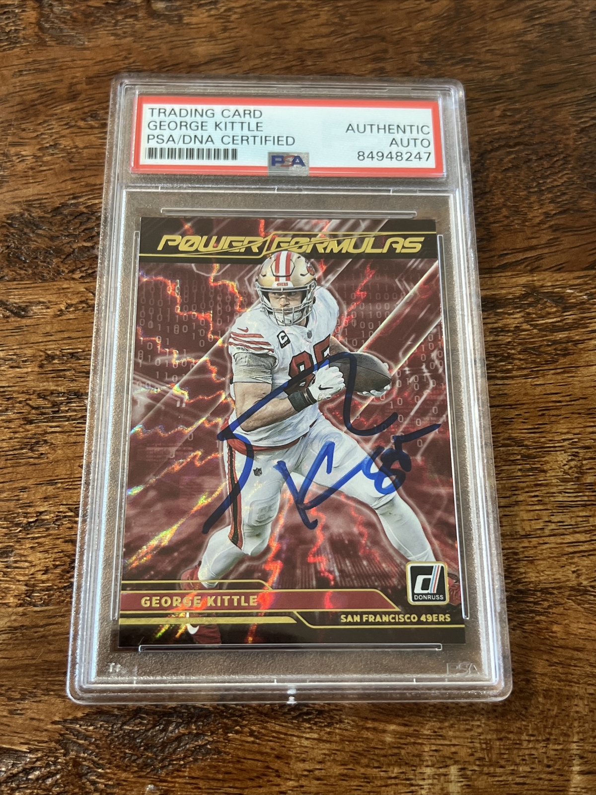 George Kittle IP Signed Donruss Card PSA DNA Coa Slab Autographed 49ers