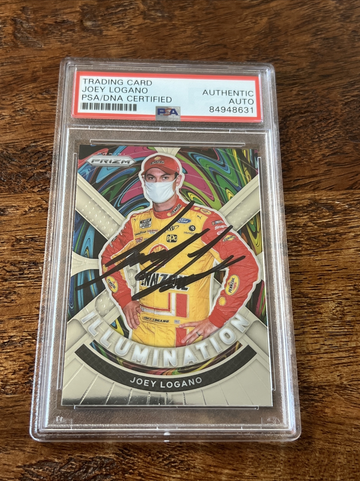 Joey Logano IP Signed Prizm Card PSA DNA Coa Slab NASCAR Autographed