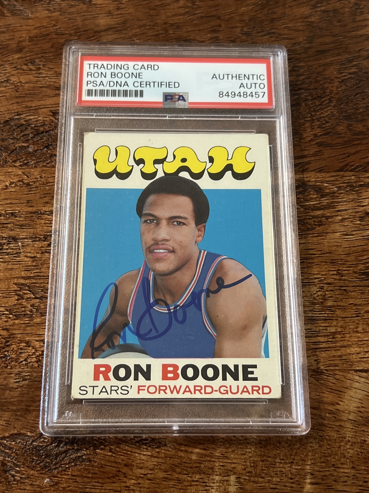 Ron Boone IP Signed Topps Rookie Card Psa Dna Coa Slab Autographed Jazz