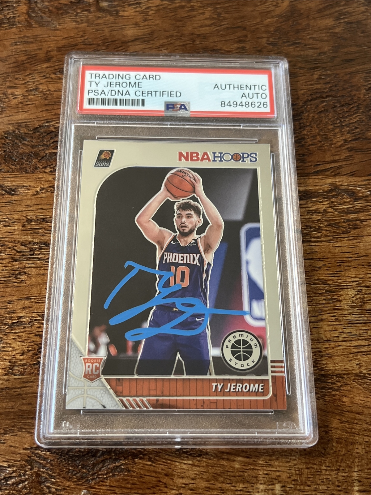 Ty Jerome IP Signed NBA Hoops RC Card Psa Dna Coa Slab Autographed Warriors