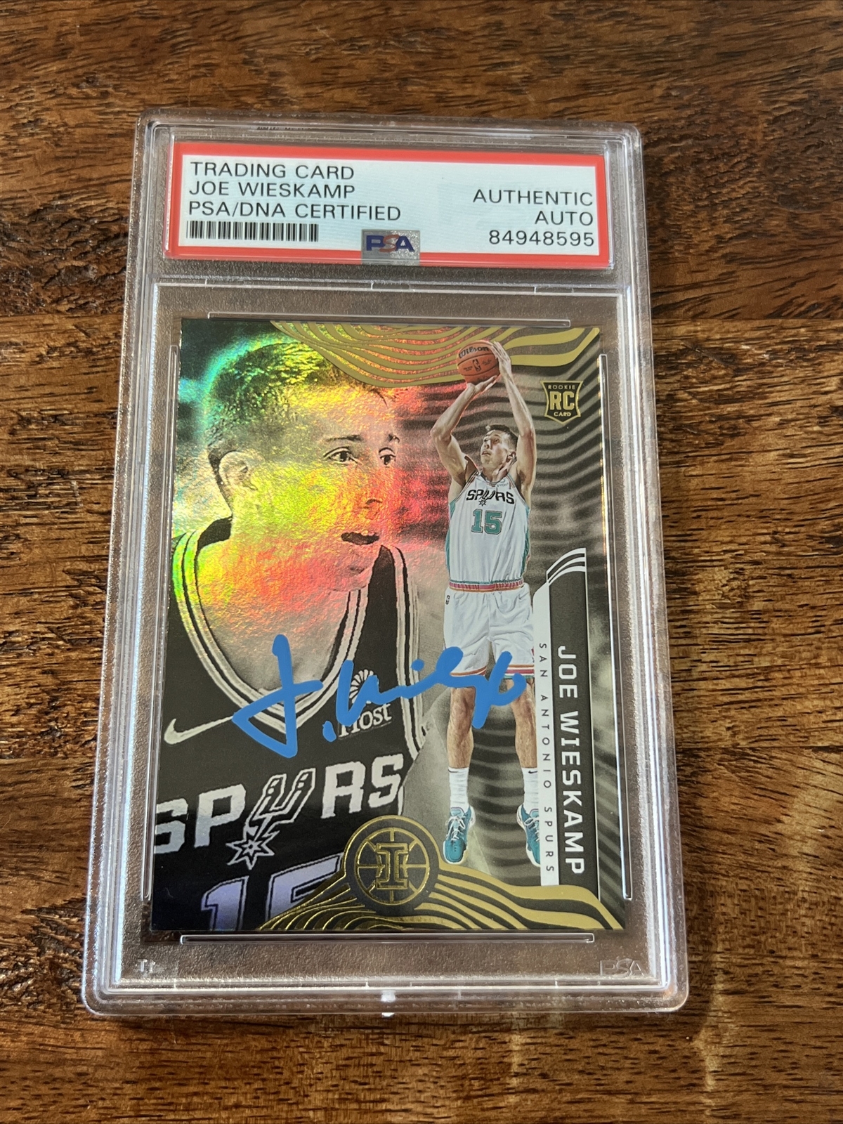 Joe Wieskamp IP Signed Panini RC Card Psa Dna Coa Slab Autographed Spurs