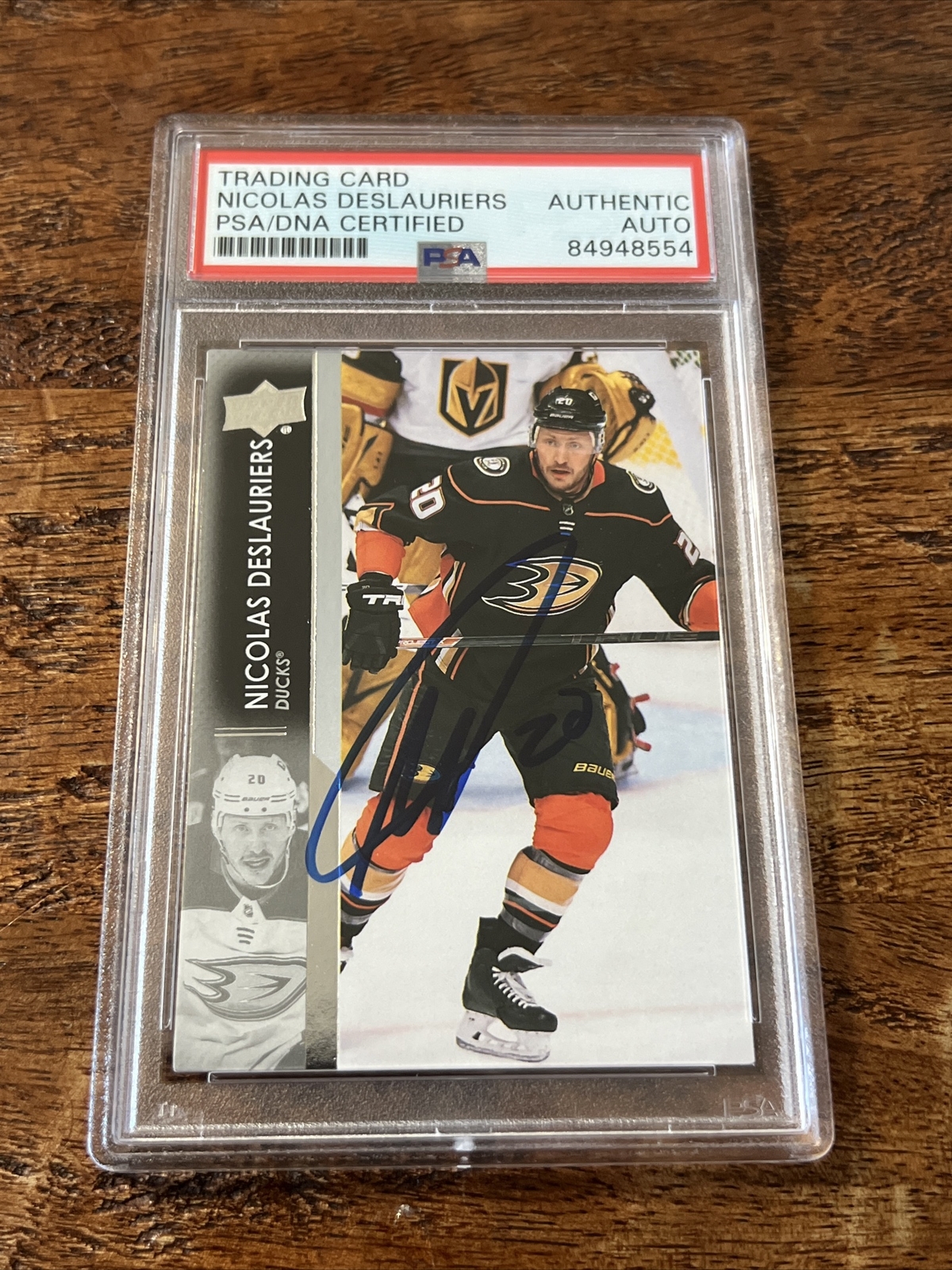Nicolas Deslauriers IP Signed Upper Deck Card Psa Dna Coa Slab Autographed Ducks