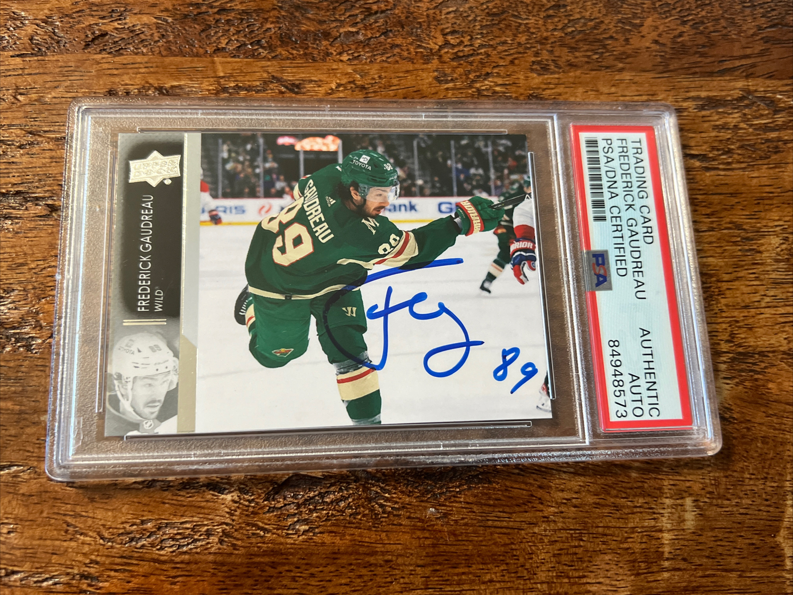 Frederick Gaudreau IP Signed Upper Deck Card Psa Dna Coa Slab Autographed Wild