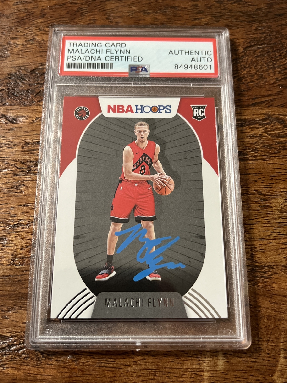 Malachi Flynn IP Signed NBA Hoops RC Card Psa Dna Coa Slab Autographed Raptors