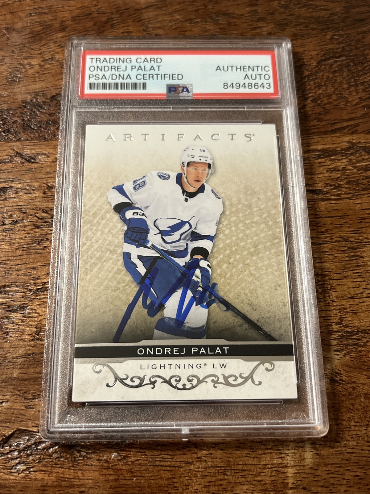 Ondrej Palat IP Signed UD Artifacts Card Psa Dna Coa Slab Autographed Lightning