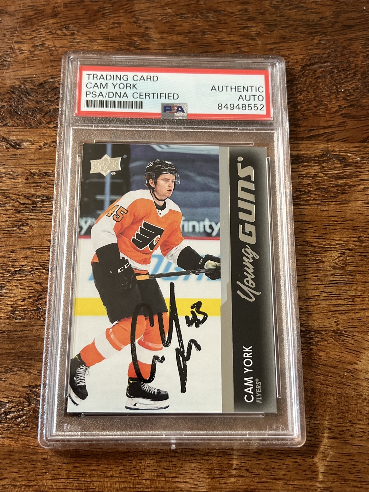 Cam York IP Signed Young Guns Card PSA DNA Coa Slab Autographed Flyers