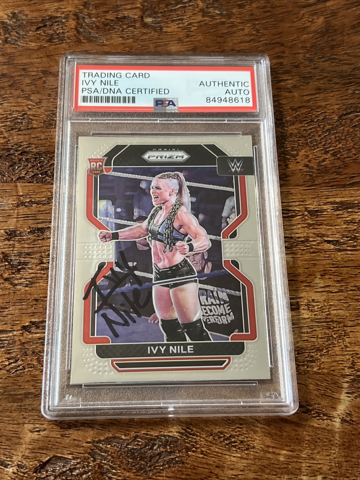 Ivy Nile IP Signed Prizm RC Card Psa Dna Coa Slabbed Autographed WWE NXT