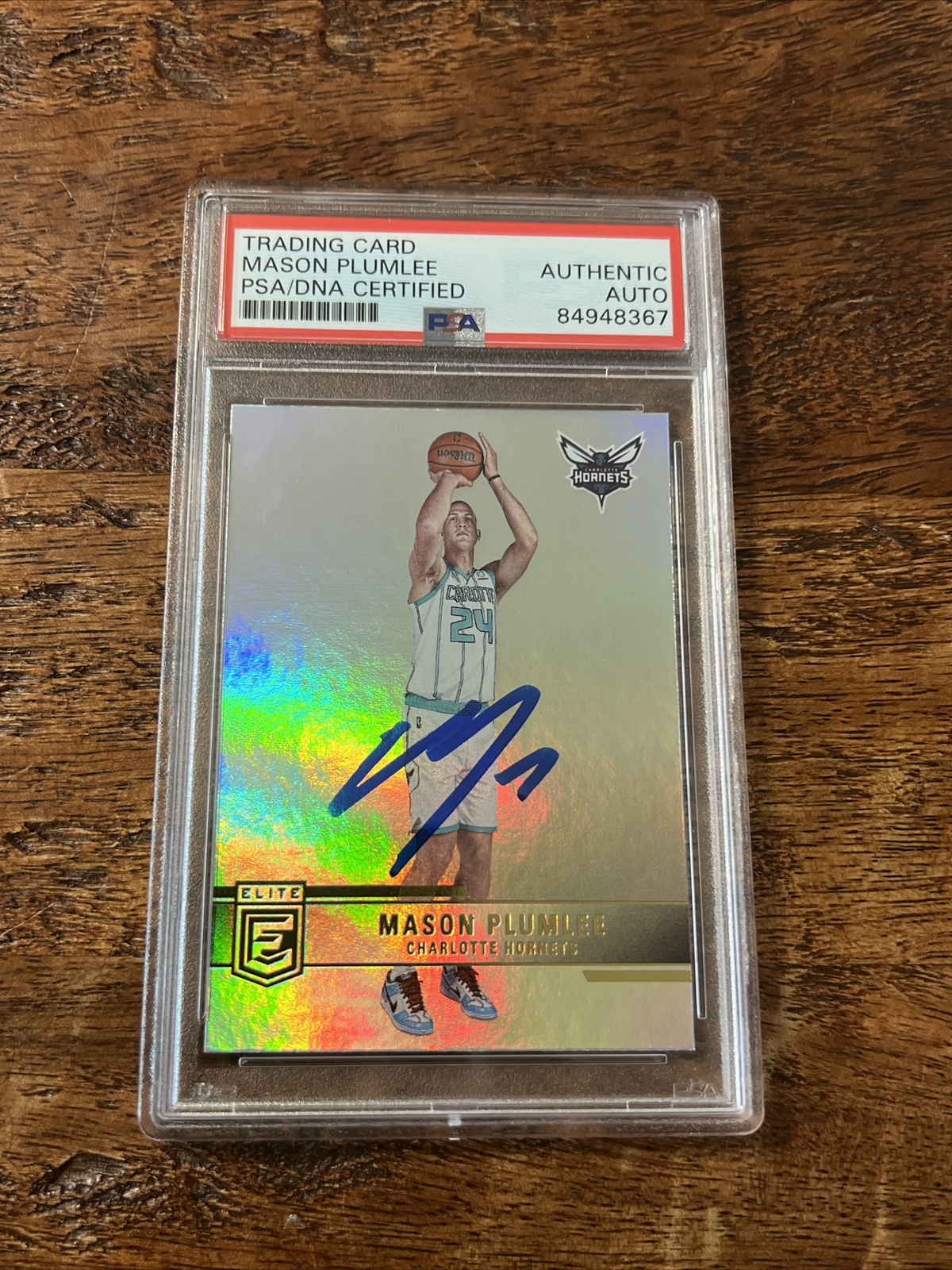 Mason Plumlee IP Signed Donruss Elite Card Psa Dna Coa Slab Autographed Hornets