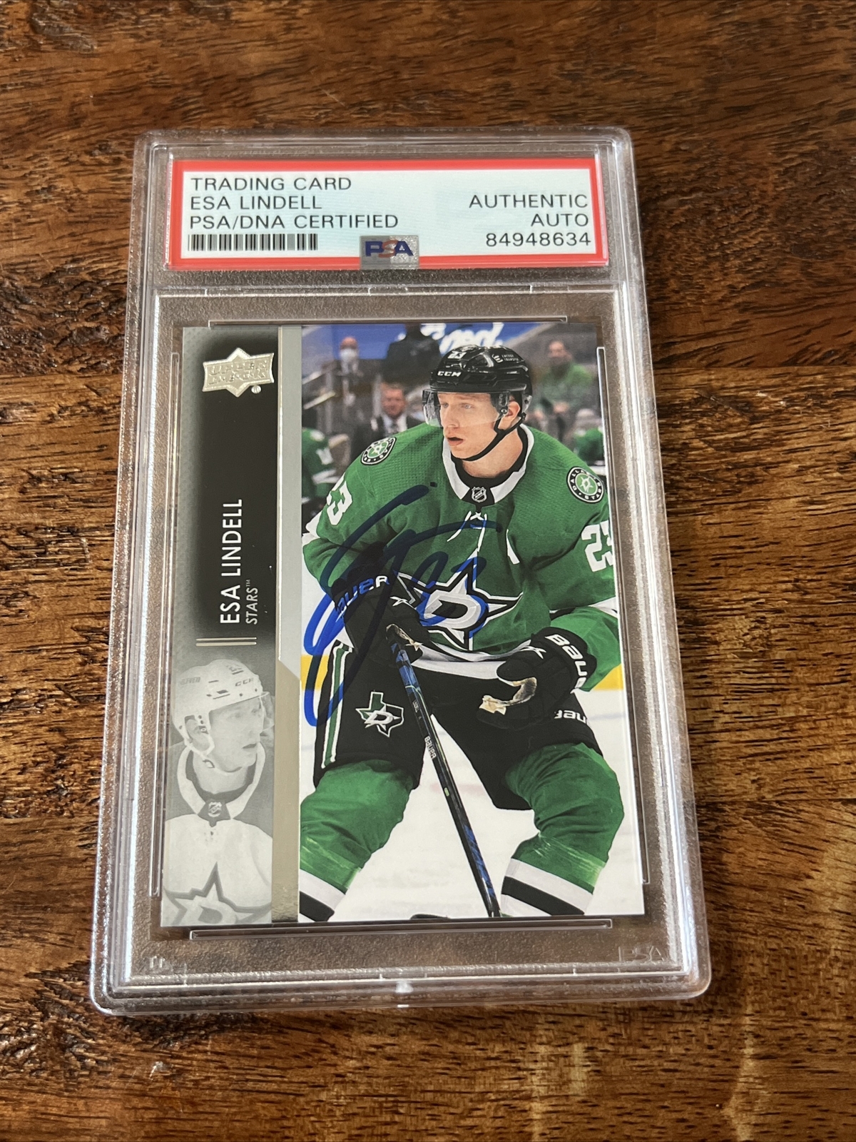 Esa Lindell IP Signed Upper Deck Card Psa Dna Coa Slab Autographed Stars