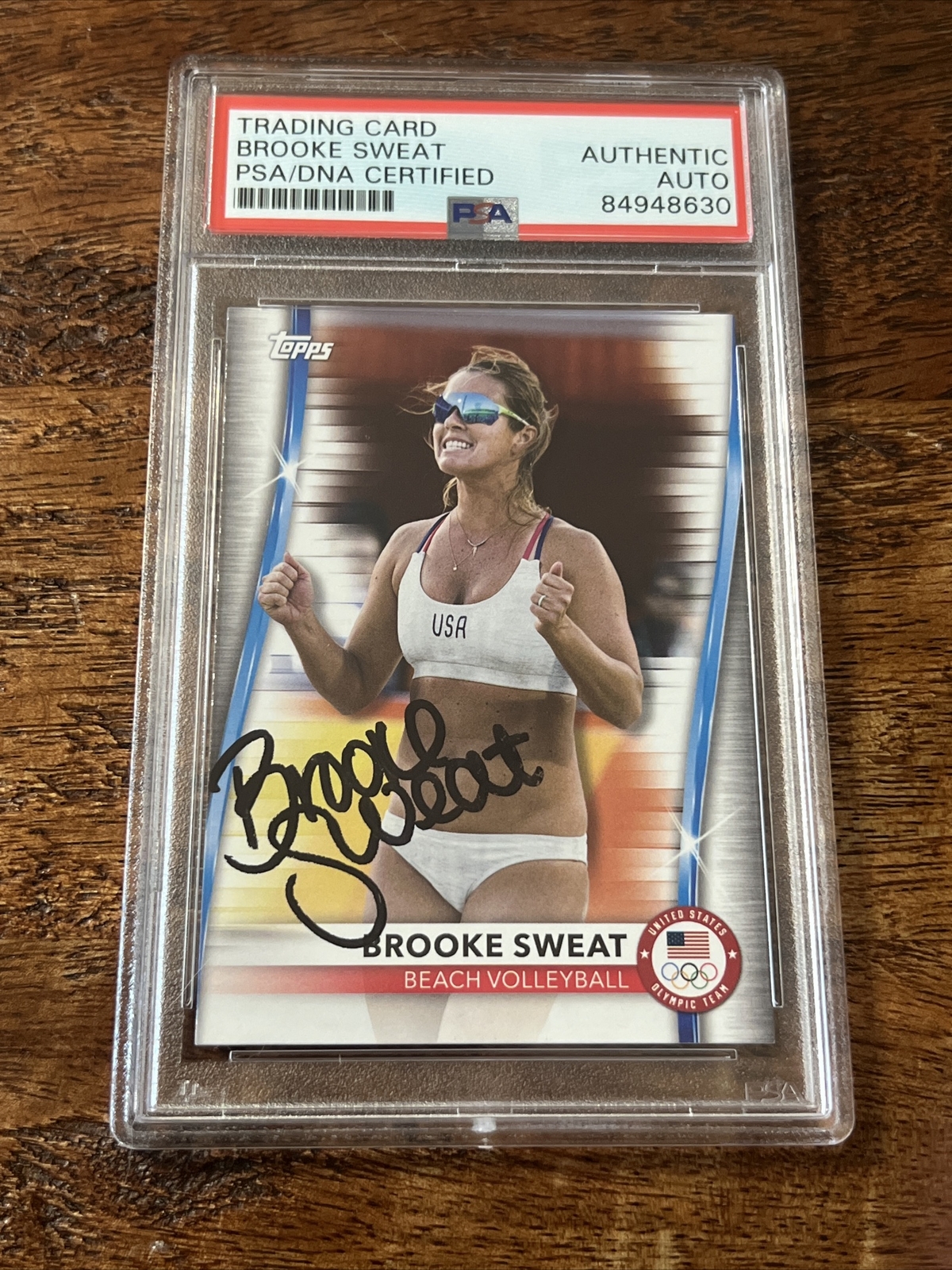 Brooke Sweat IP Signed Topps Card PSA DNA Coa Slab Autographed USA Volleyball