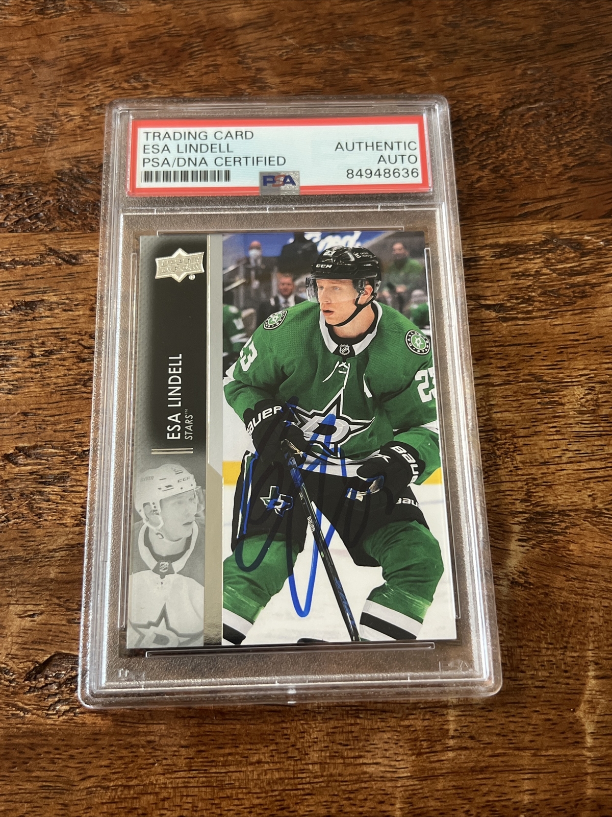 Esa Lindell IP Signed Upper Deck Card Psa Dna Coa Slab Autographed Stars