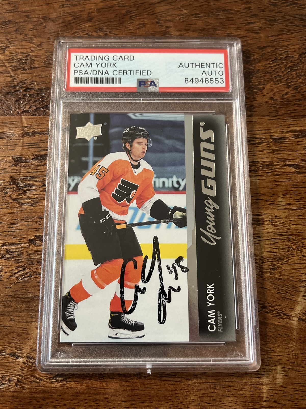 Cam York IP Signed Young Guns Card PSA DNA Coa Slab Autographed Flyers