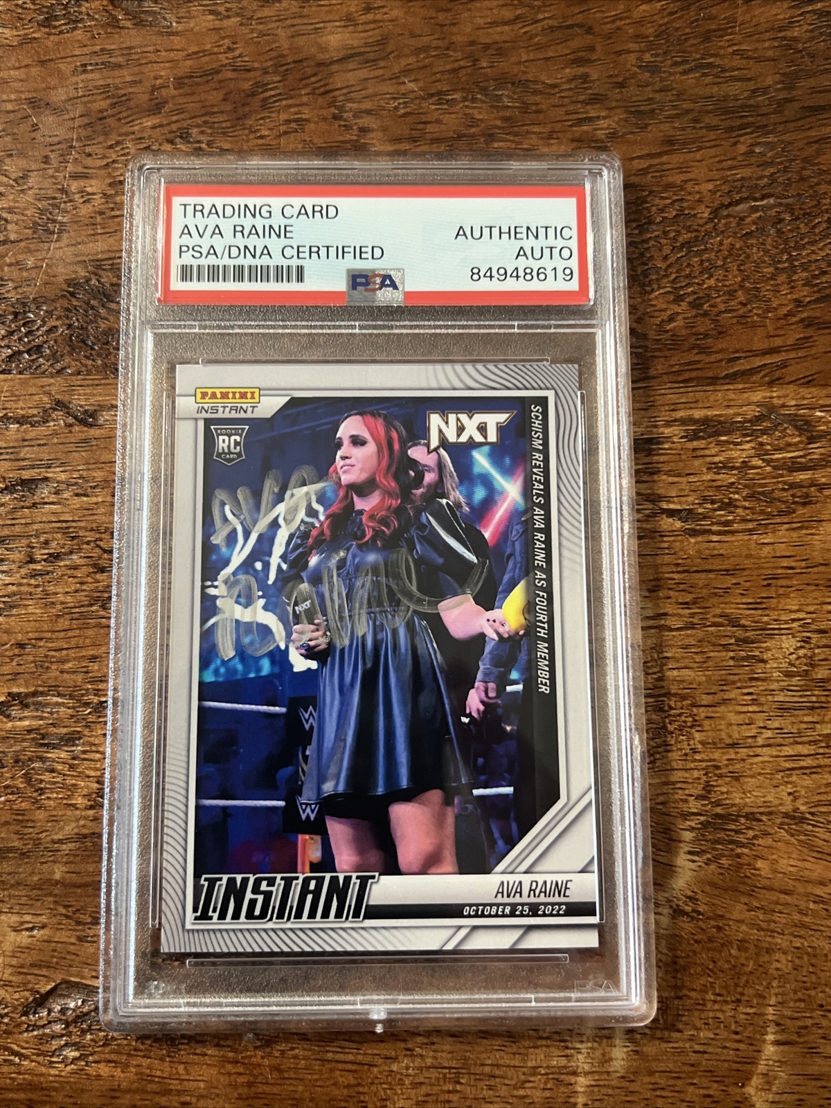 Ava Raine IP Signed Panini Instant RC Card Psa Dna Coa Slab Autographed WWE NXT