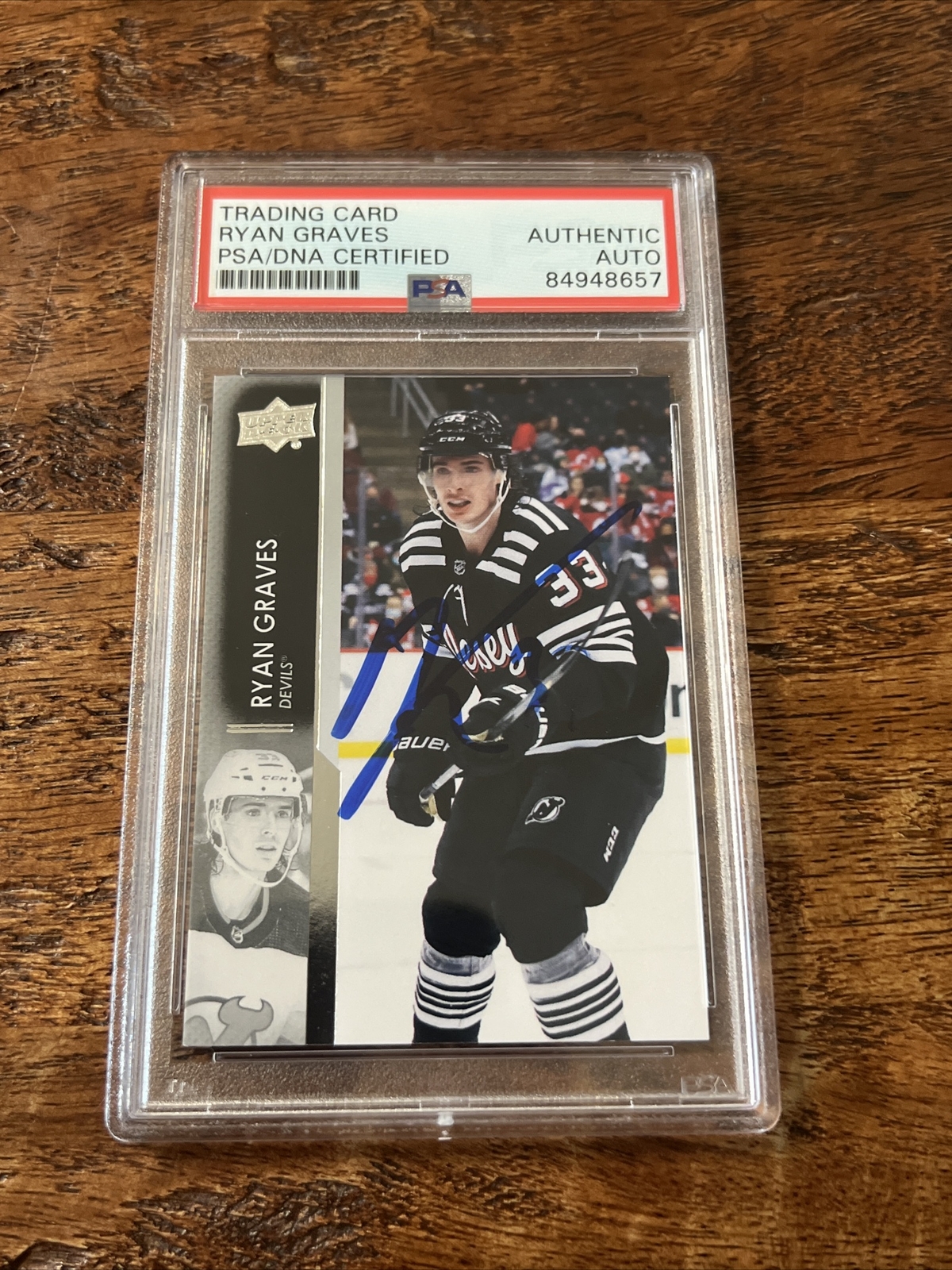 Ryan Graves IP Signed Upper Deck Card Psa Dna Coa Slab Autographed Devils