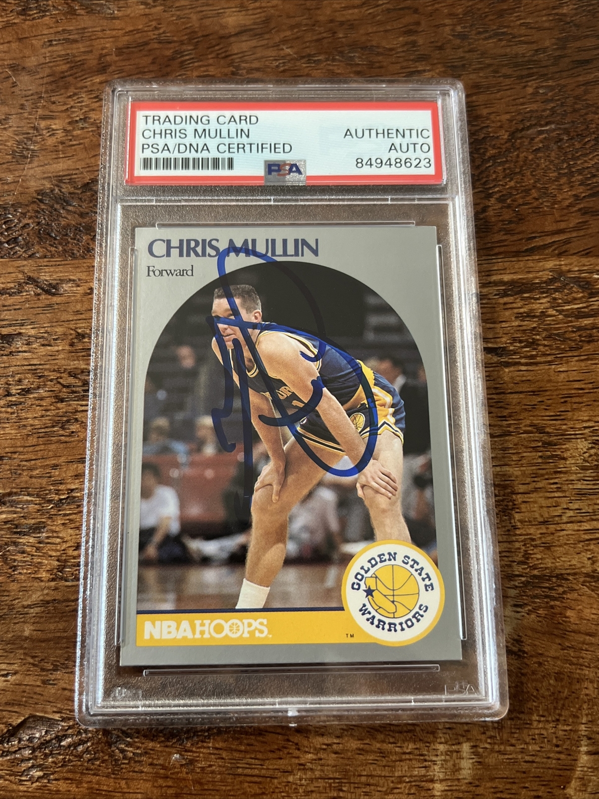Chris Mullin IP Signed NBA Hoops Card Psa Dna Coa Slab Autographed Warriors