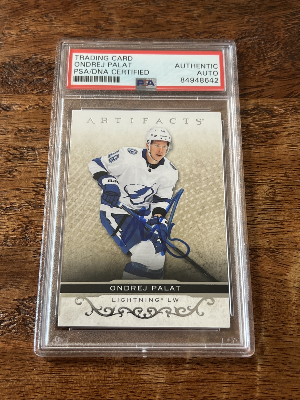Ondrej Palat IP Signed UD Artifacts Card Psa Dna Coa Slab Autographed Lightning