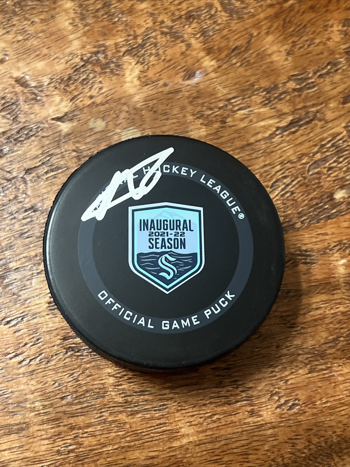 Adam Larsson Signed Seattle Kraken Official Game Puck PSA DNA Coa Autographed
