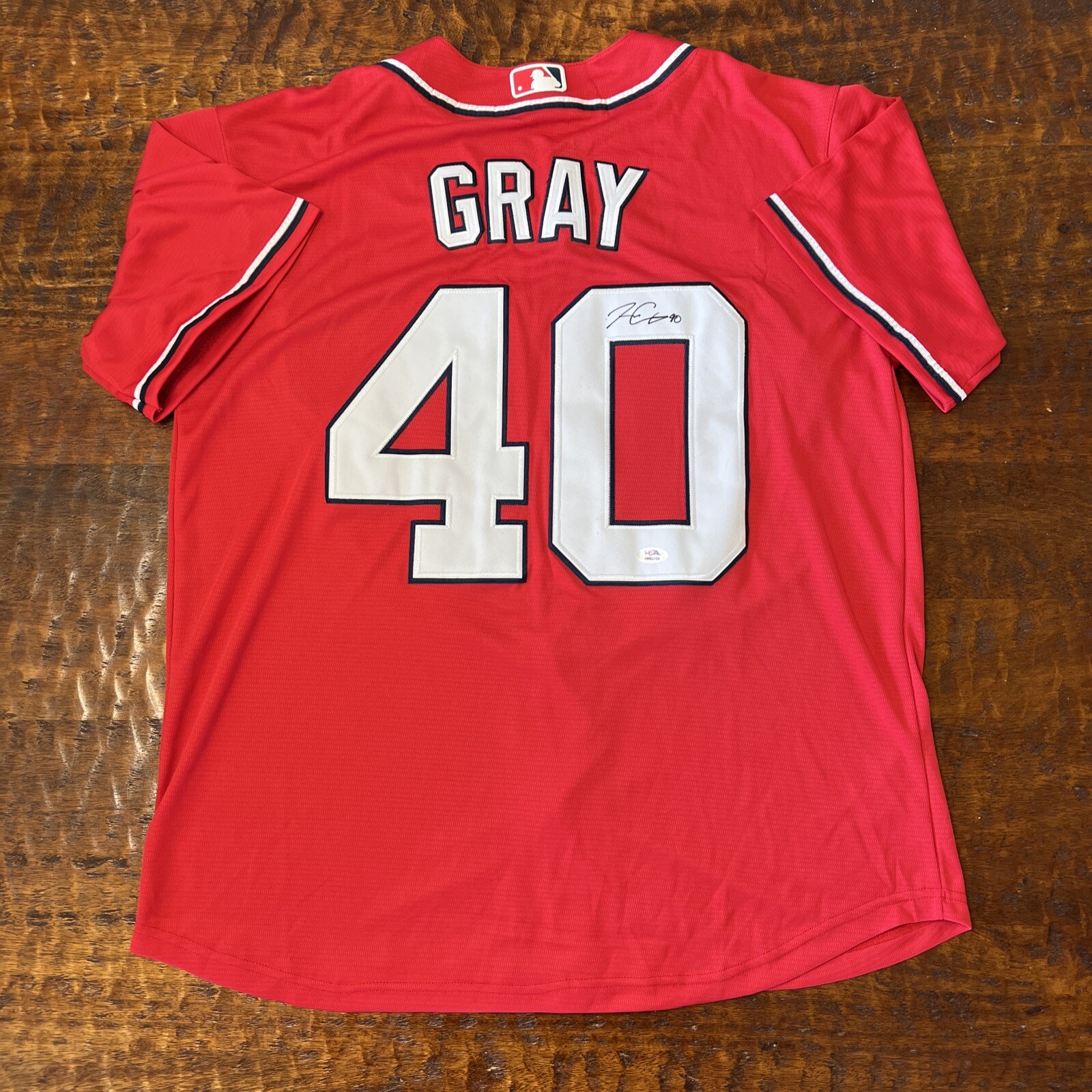 Josiah Gray Signed Washington Nationals Jersey PSA DNA Coa Autographed