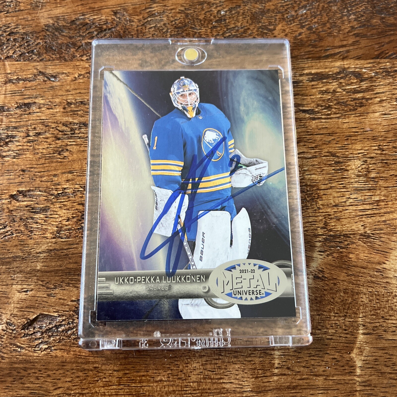 Ukko-Pekka Luukkonen IP Signed Skybox Metal RC Card Psa Dna Coa Sabres