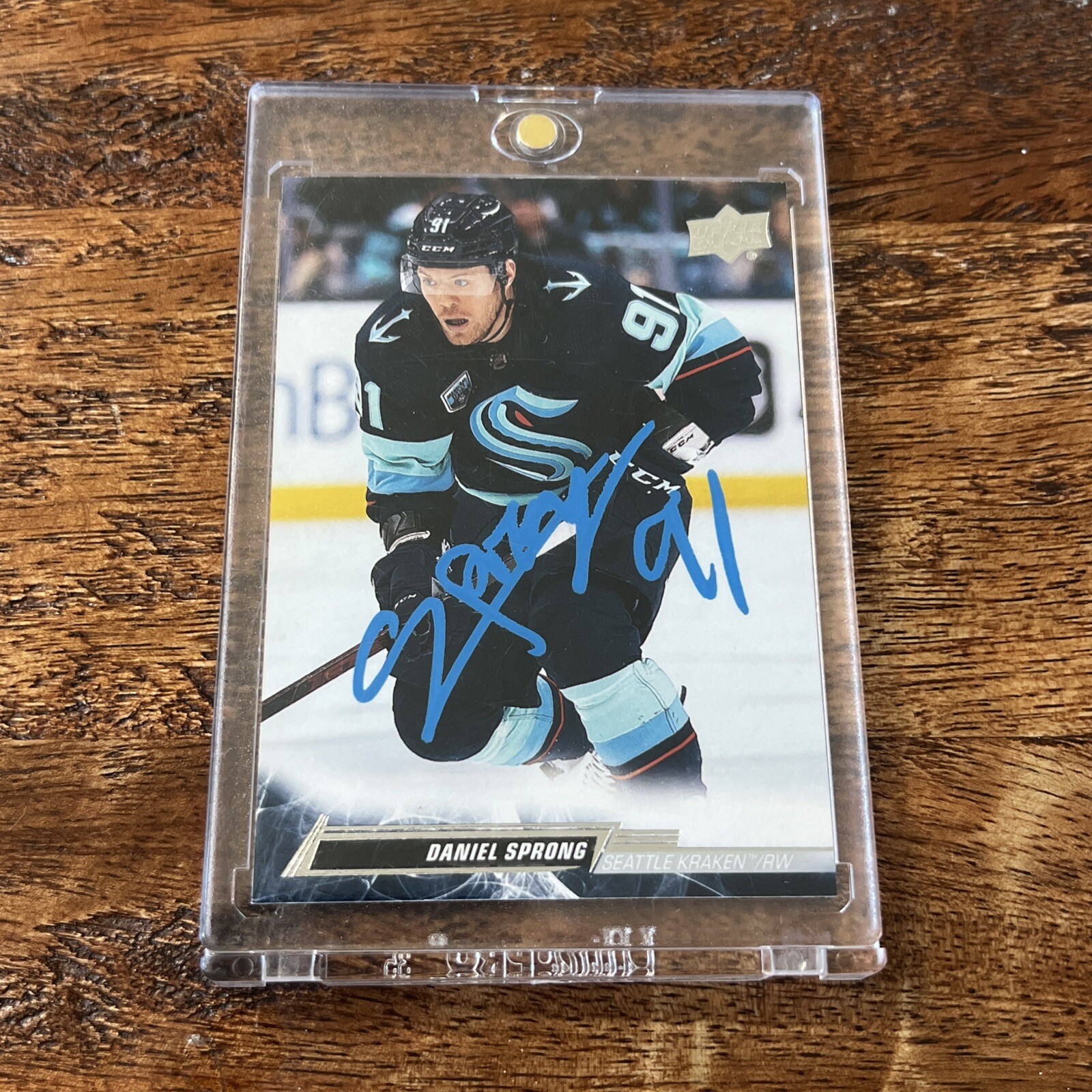 Daniel Sprong IP Signed Upper Deck Card Psa Dna Coa Kraken Autographed
