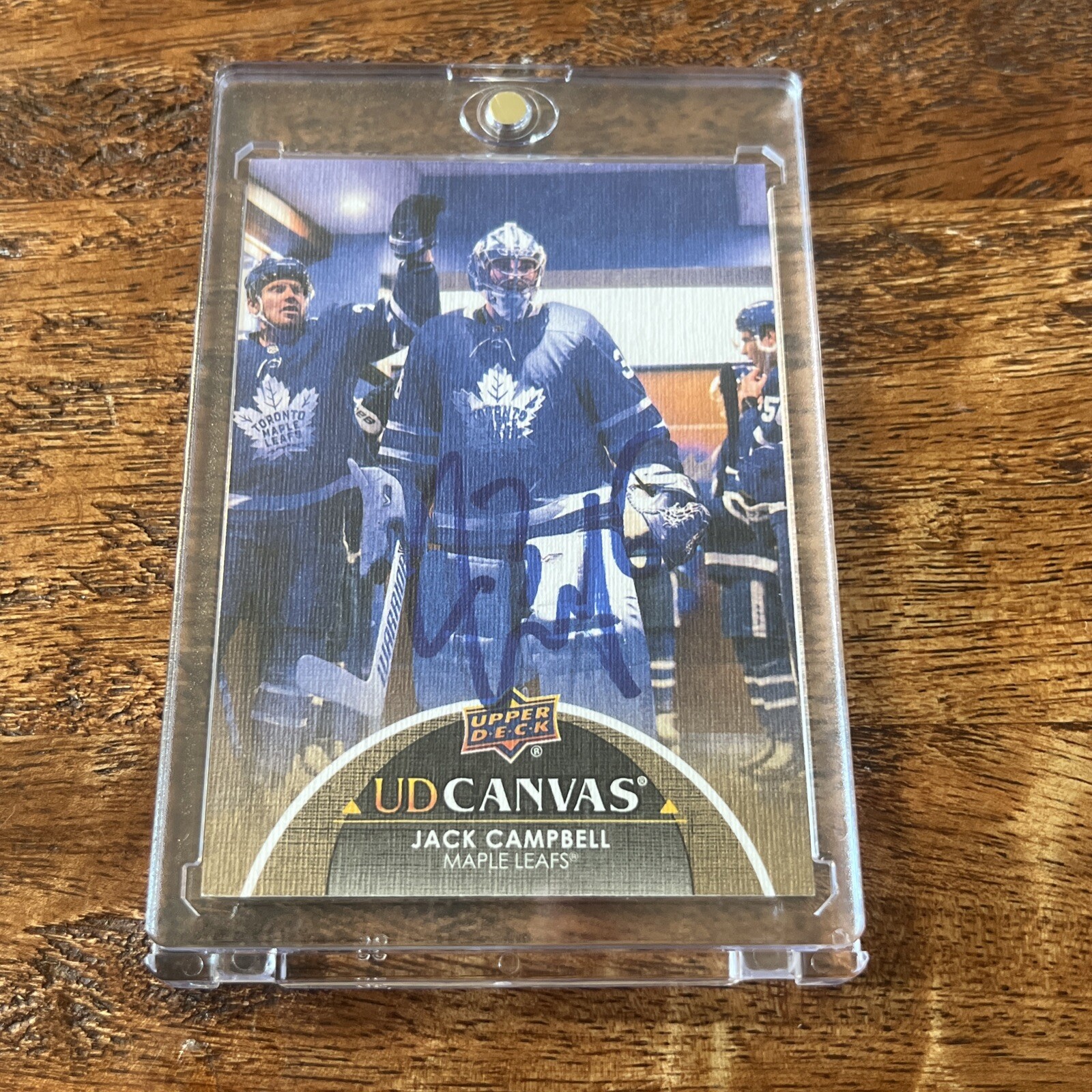 Jack Campbell IP Signed UD Canvas Card Psa Dna Coa Maple Leafs Autographed