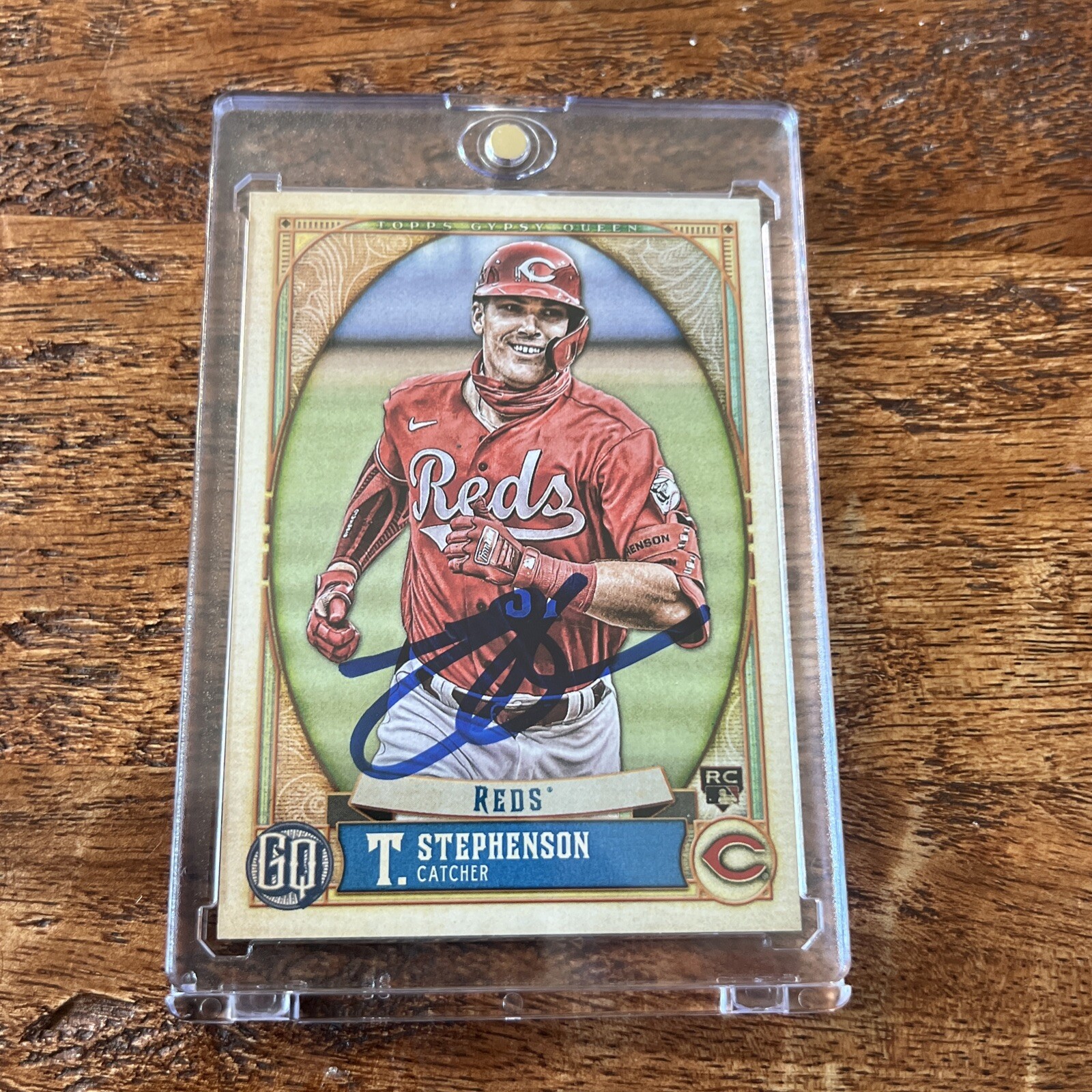 Tyler Stephenson IP Signed Gypsy Queen RC Card Psa Dna Coa Autographed Reds
