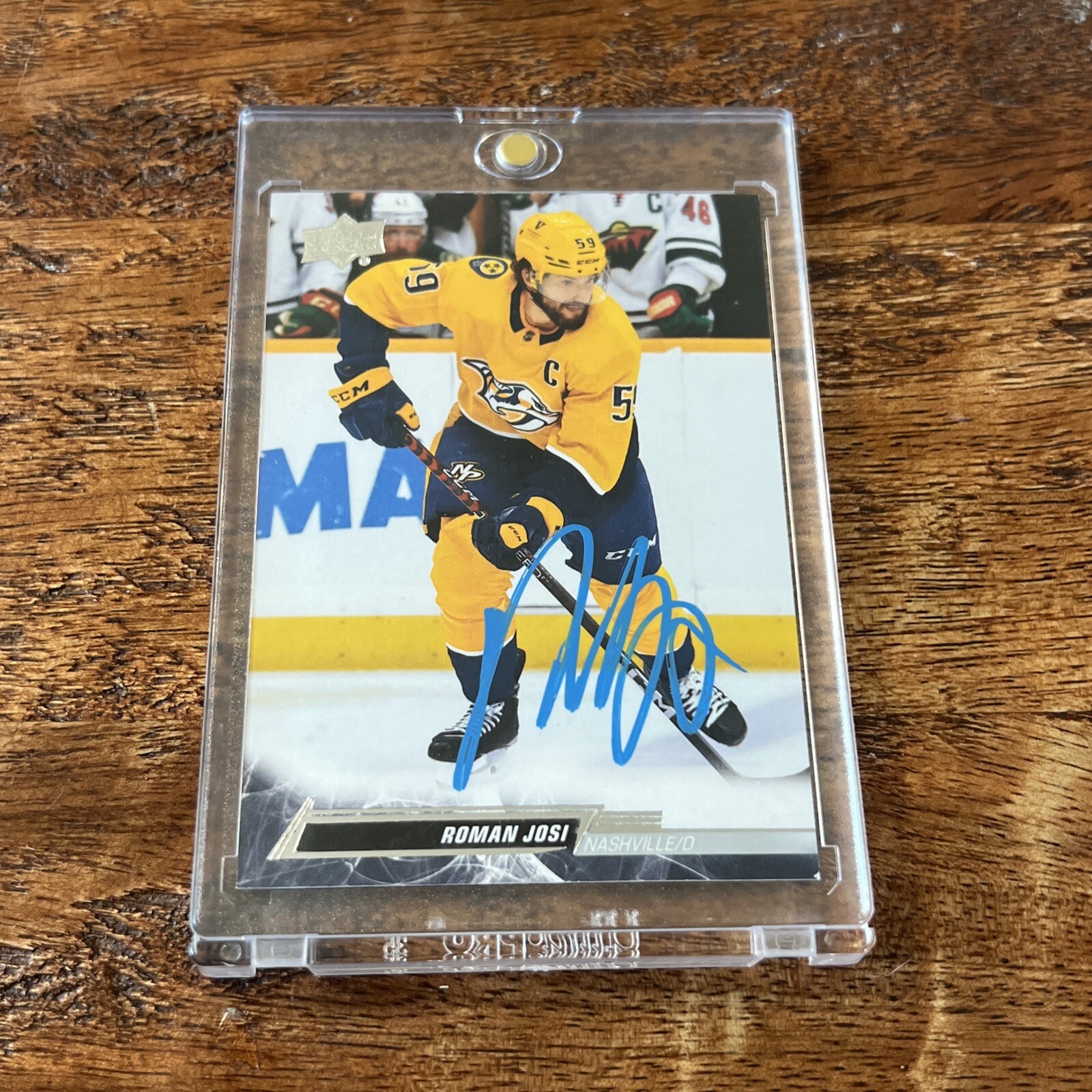 Roman Josi IP Signed Upper Deck Card Psa Dna Coa Predators Autographed