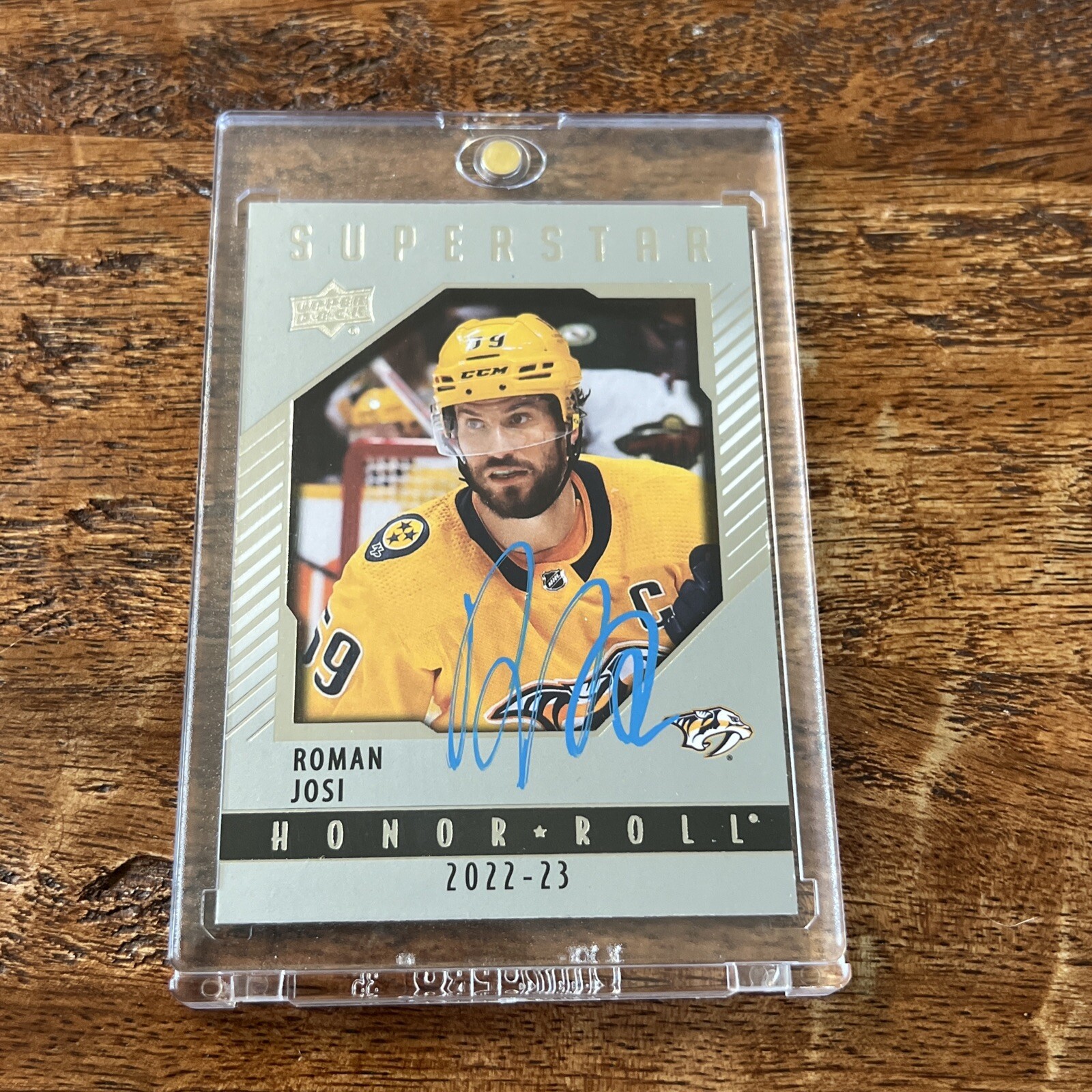 Roman Josi IP Signed Upper Deck Card Psa Dna Coa Predators Autographed