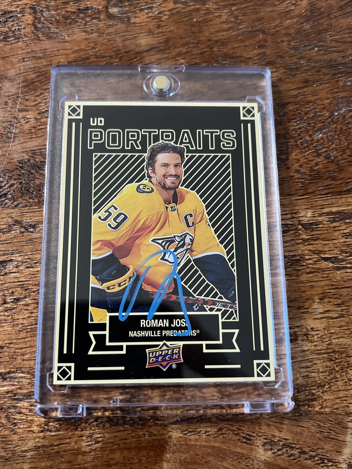 Roman Josi IP Signed UD Portraits Card Psa Dna Coa Predators Autographed