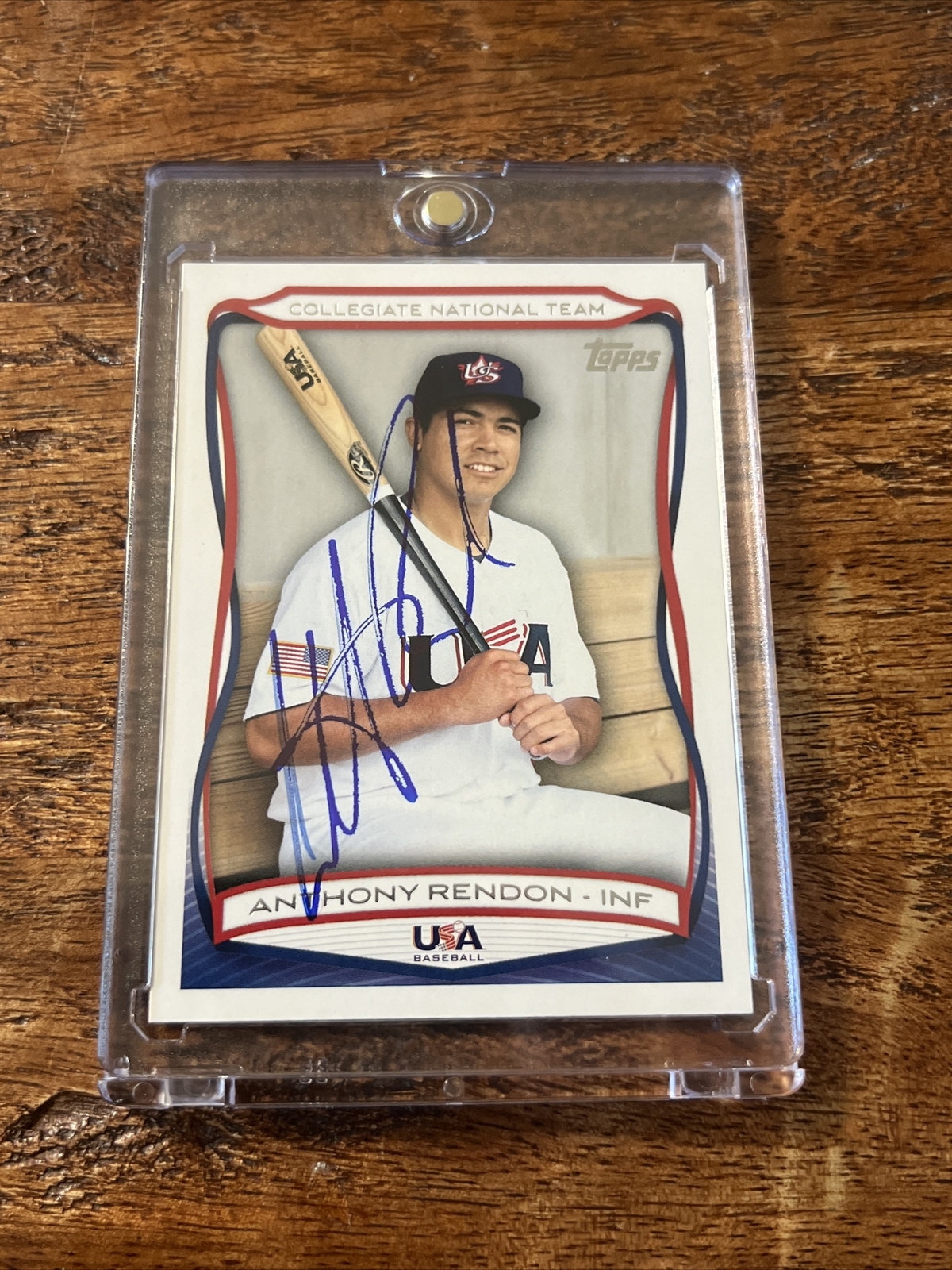 Anthony Rendon IP Signed Topps USA Baseball Card Psa Dna Coa Autographed Angels