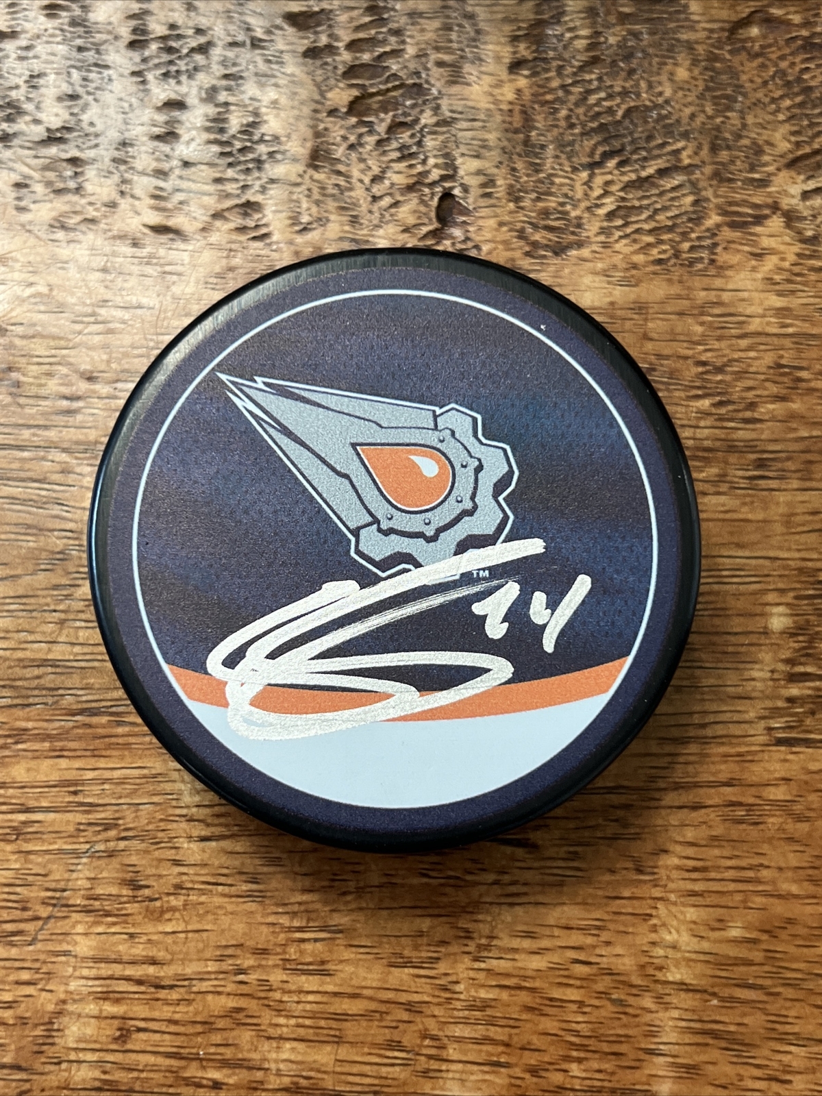 Stuart Skinner Signed Edmonton Oilers Retro Puck PSA DNA Coa Autographed