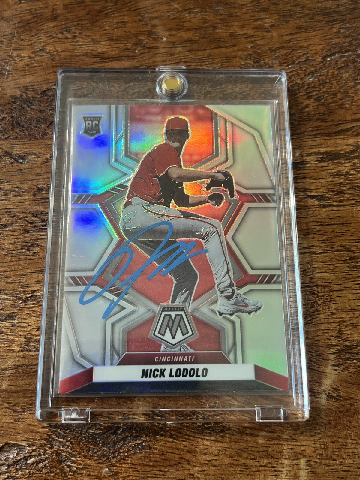 Nick Lodolo IP Signed Mosaic RC Card Psa Dna Coa Autographed Reds
