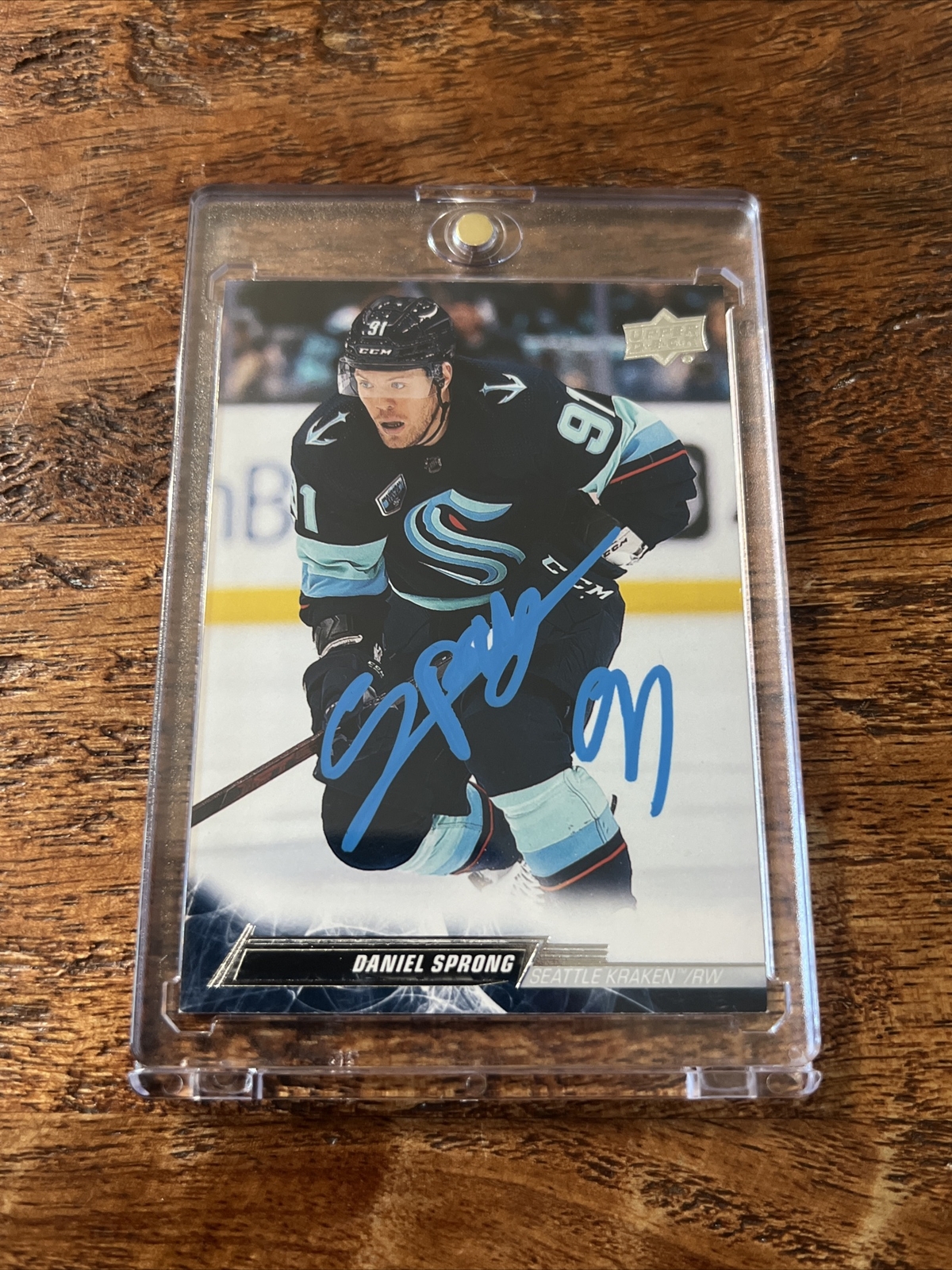Daniel Sprong IP Signed Upper Deck Card Psa Dna Coa Kraken Autographed