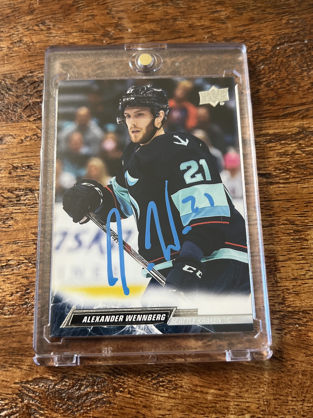 Alexander Wennberg IP Signed Upper Deck Card Psa Dna Coa Kraken Autographed