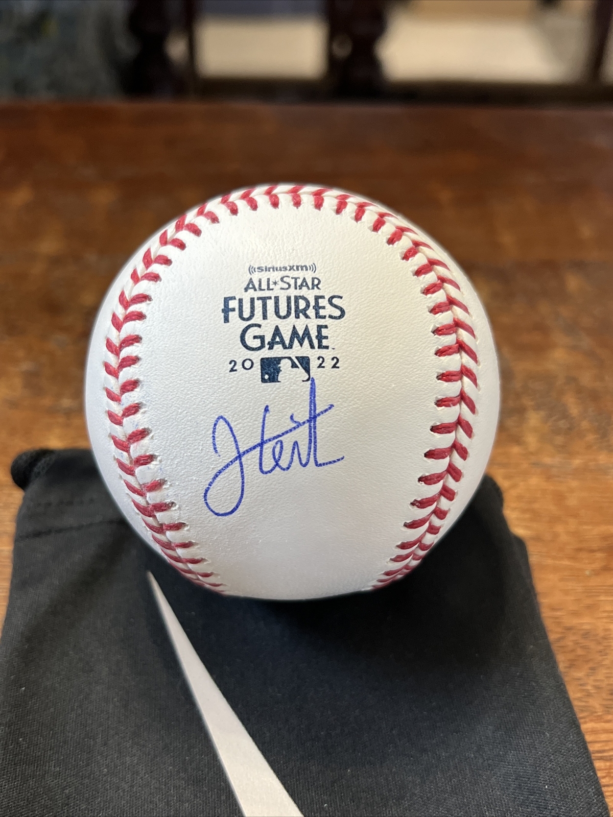 Jack Leiter Signed 2022 Futures Game Baseball Psa Dna Coa Rangers Autographed