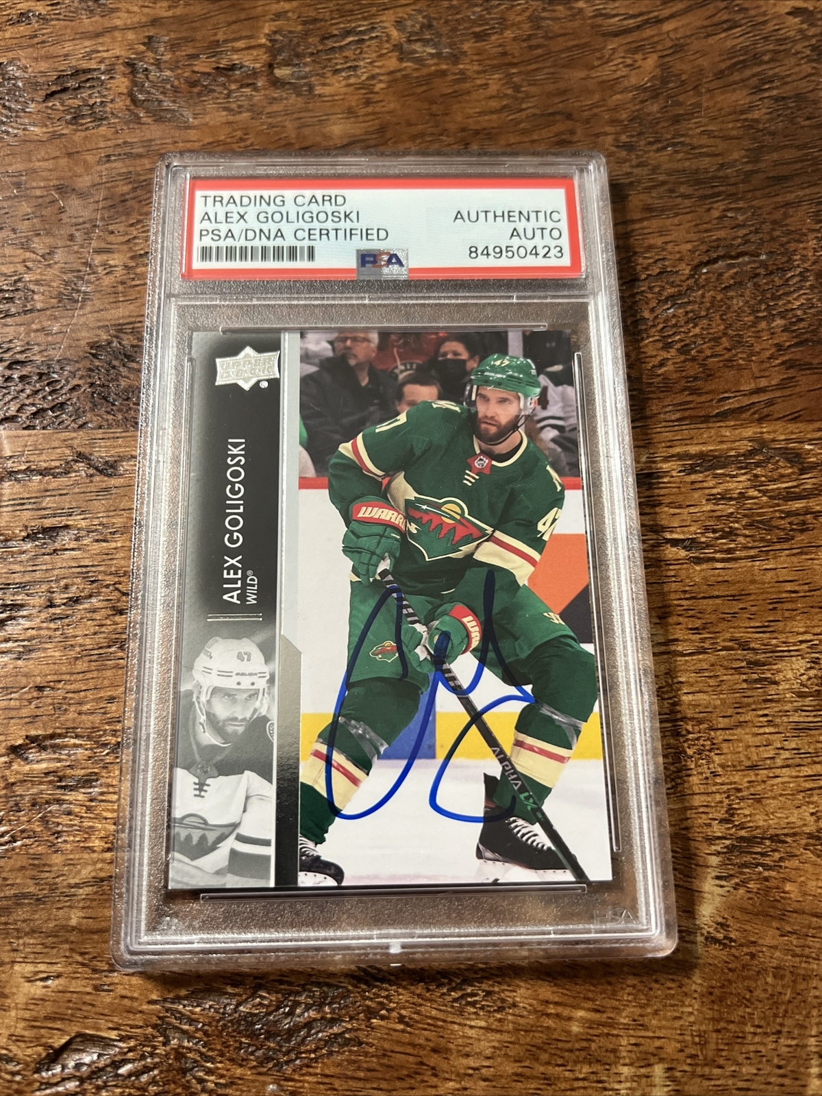 Alex Goligoski IP Signed Upper Deck Card Psa Dna Coa Slab Autographed Wild