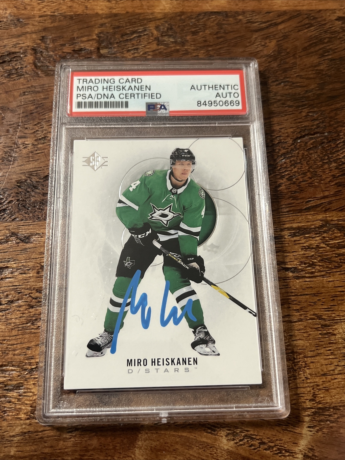 Miro Heiskanen IP Signed Upper Deck SP Card Psa Dna Coa Slab Stars Autographed